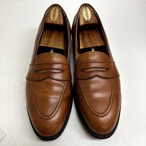 VERY GOOD Alden 685 Full Strap Slip-On Penny Loafer (Burnished Tan Calf) 9.5 A/C